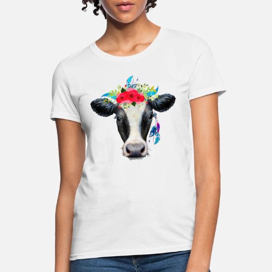 Hippie cow cute shirt for women and 